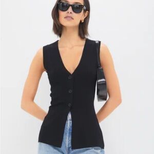 Apiece Apart Midnight Black Sleeveless Top